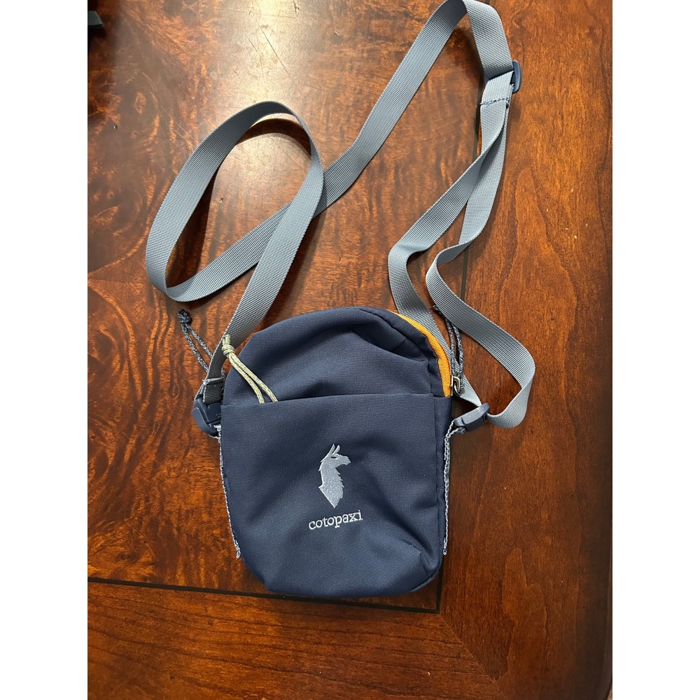 Cotopaxi Crossbody Shoulder Bag Navy Blue Orange Canvas Travel Pouch Small